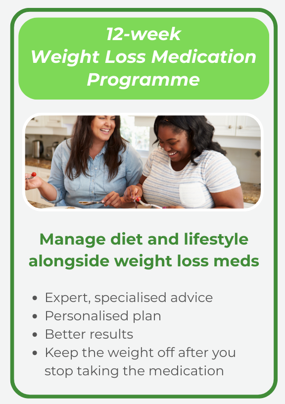 Nutrition programme weight loss medication