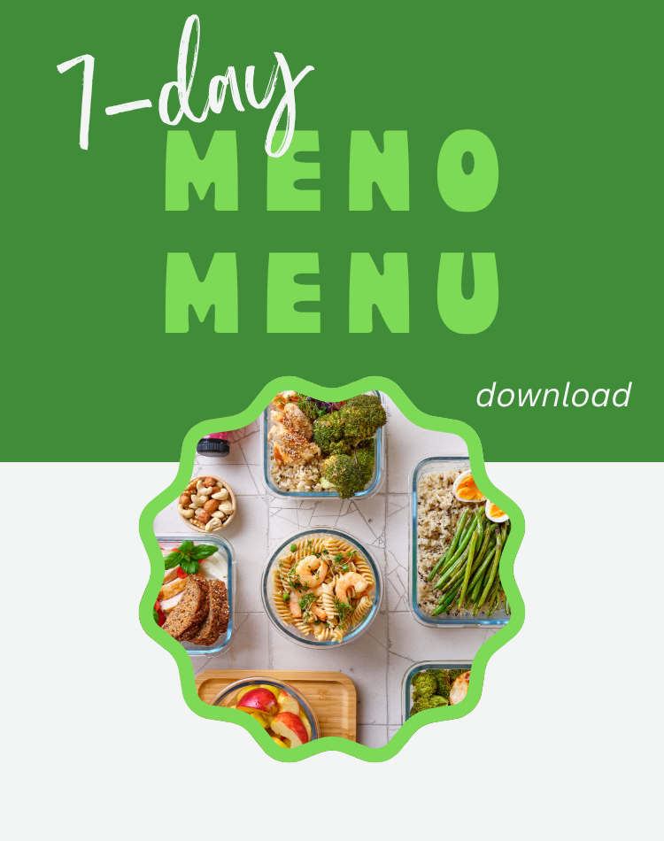 free 7 day menu for menopause